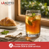 LAKOTTO Gobelet en verre transparent 320 ml – Vente en gros de verrerie pour chaînes de supermarchés, cadeau promotionnel avec logo personnalisé