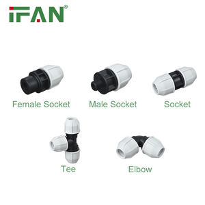 IFAN फैक्टरी प्रत्यक्ष बिक्री मूल्य ब्लैक लाइट ग्रे सीधे पाइप फिटिंग गोल पाइप फिटिंग प्लास्टिक पीई पाइप फिटिंग - Product Image 3