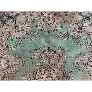 Alfombra Turca Vintage Grande de 6.46x8.9 pies (197x271 cm), Alfombra Verde a Cuadros - Product Image 3