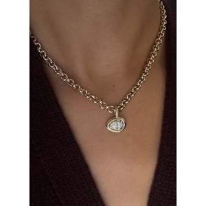 Colette Pendant <b>Necklace</b> with Pear Shaped Diamond - Product Image 4