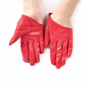 New Style Women's Fashion Five-<b>Finger</b> Real Leather Half <b>Gloves</b> Leather <b>Gloves</b> With Elastic Cuffs Women's Winter Riding <b>Gloves</b> - Product Image 4