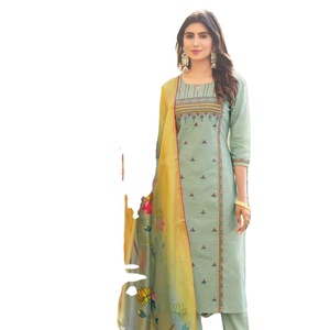 Dupatta en viscose et rayonne de style fête d'été moderne, imprimé jacquard, organza avec tissage à la main, vente en gros - Product Image 2