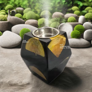 Brûleur de Bakhoor de style arabe de luxe, porte-encens en bois thérapeutique en polyrésine et diffuseur d'aromathérapie pour les mariages et la maison - Product Image 4