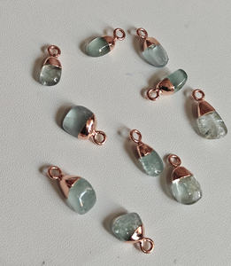 Date Turquoise Gemstone Sterling Silver Bezel Set Plaqué Or Mignon Fruit Forme Bijoux Prix De Gros Pendentif pour Anniversaire - Product Image 2