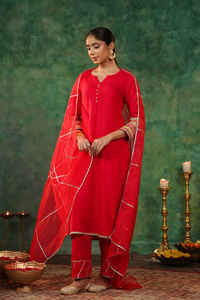 Pantalon Kurti de concepteur d'approvisionnement d'usine en gros avec Dupatta pour le bureau et les vêtements d'extérieur de l'Inde au prix d'usine - Product Image 5