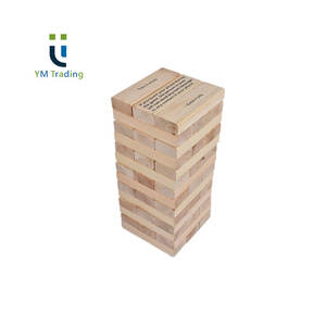 <span class=keywords><strong>Jeu</strong></span> d'empilage extérieur en bois de 2 pieds à 4 pieds 54 pièces tour de culbutage géante jeux de blocs pour adultes enfants famille amusante - Product Image 3