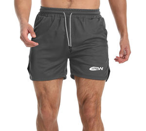 Men Fitness <b>Shorts</b> <b>with</b> Zipper <b>Pocket</b> Quick Dry Lightweight Fabric Secure Storage for <b>Phone</b> Keys Elastic Waist Ideal Training - Product Image 1