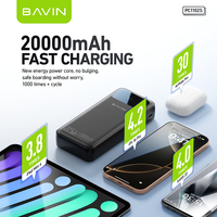 BAVIN PC1102S 22.5w 20000mah Baterai Power Bank Li-Polymer Berkualitas Tinggi Dengan Kabel Tipe USB C