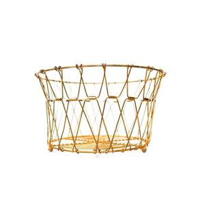 Kitchen <b>Storage</b> <b>Basket</b> Gold Plated <b>Metal</b> Beverage Container Iron Wire <b>Basket</b> And Bucket And <b>Storage</b> Bin - Product Image 6