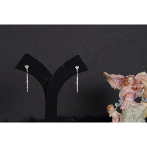 Boucles d'oreilles en argent sterling 925 avec diamants - Élégantes et éblouissantes - Product Image 2