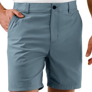 Pantalones cortos de golf con cintura elástica, pantalones cortos transpirables de Color sólido a la moda informales de verano clásicos de secado rápido para hombres - Product Image 1