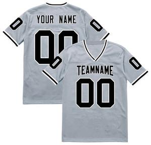 Servicio OEM 100% poliéster de alta calidad de fútbol personalizado para hombres Jerseys bordado personalizado fútbol americano manga corta Jersey - Product Image 3