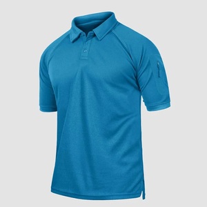 T-shirts polo en coton 100% simples et décontractés en gros, logo personnalisé brodé, polo simple pour hommes - Product Image 1