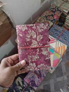 Diarios cubiertos de tela de algodón impresos a medida en tamaño 4*6 pulgadas hechos con papeles hechos a mano de algodón en color azul - Product Image 4