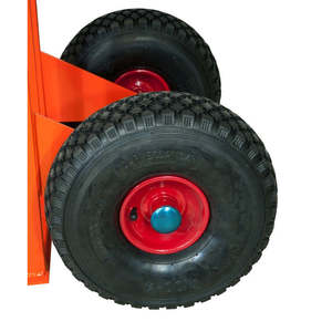 Chariot de transport industriel robuste avec roues pneumatiques maxi 300 mm, chariots inclinables à quatre roues, chariots de courses fermés personnalisables OEM - Product Image 2