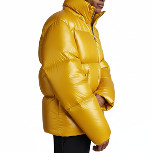 Veste d'hiver pour homme, doudoune tendance avec logo sur le devant, imperméable, avec capuche coupe-vent amovible, vêtements d'extérieur - Product Image 4