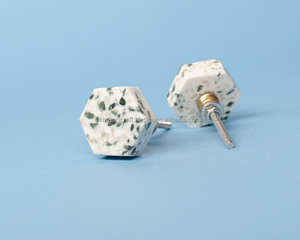 Bouton en marbre au design luxueux et moderne en résine de marbre mixte pour armoires commodes tiroirs chambres à coucher - Product Image 2