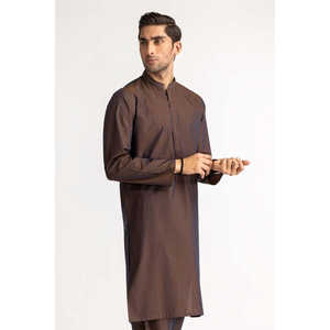 Costume d'affaires pour homme avec broderie couleur rouille, fermeture à bouton simple, fermeture éclair, taille XL, imprimé, comprenant un blazer et un pantalon, référence SK-E24-015 - Product Image 5