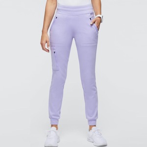 ชุดสครับสำหรับโรงพยาบาลของผู้หญิงชุดยูนิฟอร์มดีไซน์สีทึบ - Product Image 4