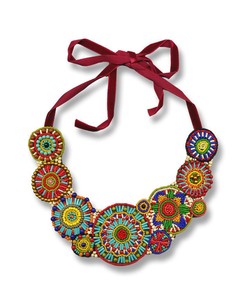 Collares de nueva tendencia hechos a mano, collares hechos a mano, diseño único, joyería hecha a mano, collares de cuentas de resina de la India - Product Image 2