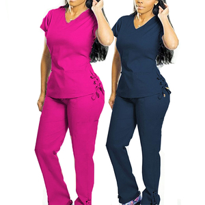 Uniformes de Enfermería de Tela Twill con Etiqueta Privada del Fabricante, Conjuntos de Blusas de Trabajo Elásticas para Enfermeras, Uniformes de Hospital para Hombres y Mujeres con Logotipo Personalizado - Product Image 2