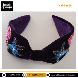 Personnalisation disponible pour les bandeaux brodés à la main pour filles, motifs pieuvre, poisson et étoile de mer, pour fêtes et activités de plein air, en promotion - Product Image 5