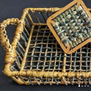 Ensemble de plateaux de rangement multifonctions écologiques en métal faits à la main - Product Image 3