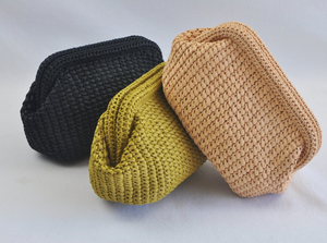 กระเป๋าคลัทช์ใยปาล์มขนาดกลางสำหรับฤดูร้อนกระเป๋าคลัทช์ชายหาดแบบด้านและเงากระเป๋าถัก - Product Image 3