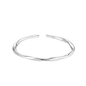 S999 Full Silver Mobius Open bracelet Light Luxe ring sterling silver bracelet suitable for different people
