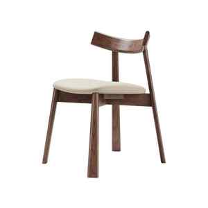 Sillas de comedor de madera, sillas laterales de cocina tapizadas de tela moderna, silla de comedor de granja - Product Image 1