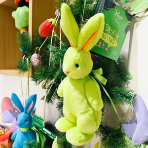 Easter Decoration Stuffed Rabbit 50cm Dangling Green - Product Image 2