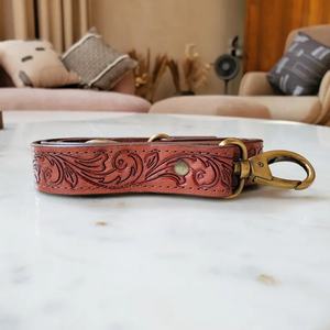 Floral Western Designed Front and Sides Shoulder <b>Laptop</b> Bag Quality Assure Hand Tooled Turquoise Bags Make in India 2025 - Product Image 4