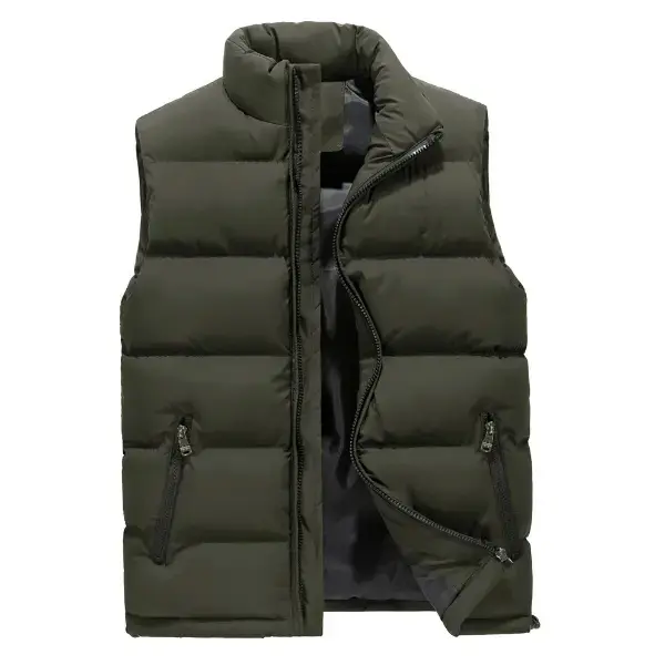 Giyim üreticileri özel Logo kolsuz kabarcık kapşonlu Unisex kirpi aşağı yelek kış rahat siyah erkek yelek ile Hood