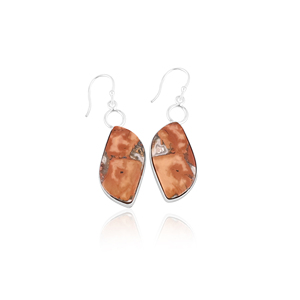Nouveauté Boucles d'oreilles pendantes en pierre de jaspe Malinga bohème, vente chaude, plaqué argent laiton, pour femmes, cadeaux, bijoux - Product Image 1