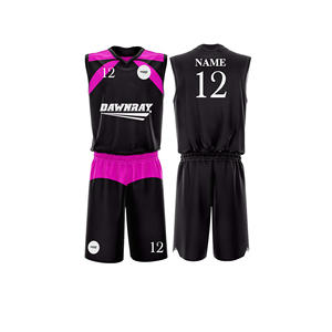 Ensemble d'uniformes de basket-ball personnalisés, maillot et short en polyester respirant à séchage rapide, vêtements de sport d'équipe pour hommes, femmes et jeunes - Product Image 5