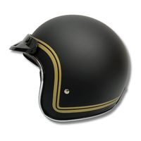 CRX Bogo-X ABS Noir Mat Rétro Casque Demi Visage Ouvert de Haute Qualité | Classique Certifié SNI pour Adultes