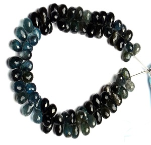 มอสสีน้ำเงินธรรมชาติที่หายากสุดๆรูปร่างหยดน้ำตาพลอยสีฟ้าพลอยสีฟ้าทำด้วยมือหินบริลหลวมสำหรับการทำเครื่องประดับสร้อยคอ - Product Image 2