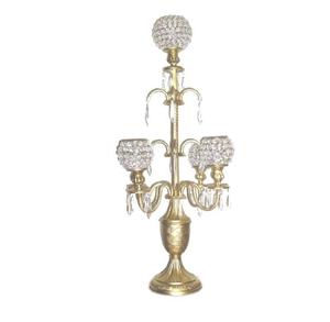 Hot Selling Eco-Friendly Black Powder Coated Handmade Candelabra Clear <b>Glass</b> Votives for Wedding Christmas Customized - Product Image 5