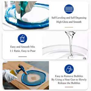 Nhựa Epoxy nguyên liệu trong suốt, độ nhớt thấp, tỷ lệ pha trộn 1:1, dùng cho đổ khuôn sâu, keo AB - Product Image 4