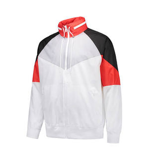 Hermosos colores Chaqueta cortavientos informal para hombre Cuello alto terminado con cierre de cremallera Estilo de retales - Product Image 5