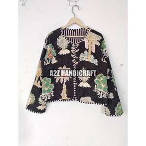 Nouvelle veste imprimée pour femmes, style nouveau, veste matelassée patchwork, veste à fleurs, veste de soirée pour femmes, cadeau pour femmes, cadeau de Noël - Product Image 1