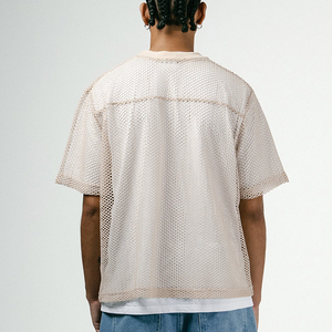 Maillot de football américain classique personnalisé en maille de sublimation respirante manches courtes taille plus protection UV - Product Image 6