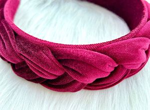Plain Braided Premium Velvet <b>Headbands</b> - Product Image 3