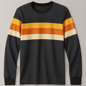 Camiseta de Manga Larga con Cuello Redondo de Algodón de 220 g con Logotipo Personalizado, Ropa Casual de Calle para Hombre, Transpirable, Proveedor al por Mayor OEM, Moda - Product Image 3