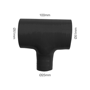 ปลอกท่อ Manitor T-sleeve ขนาด 100/25 มม. เส้นผ่านศูนย์กลางภายใน 51 มม. - Product Image 3