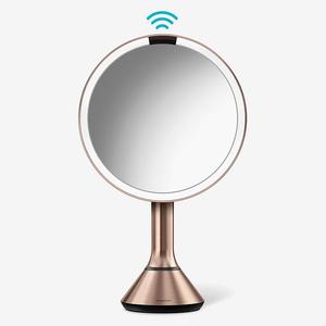Simplehuman ST3053 <b>Round</b> Sensor Mirror <b>Brushed</b> Stainless Steel Silver Rechargeable Dimensions: 46 cm x 23 cm x 20 cm - Product Image 3