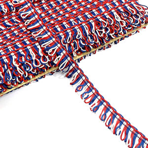 Drapeau national des Pays-Bas Couleur Polyester 1 "Brosse décorative Oreiller Tassel Fringe Trimming - Product Image 1