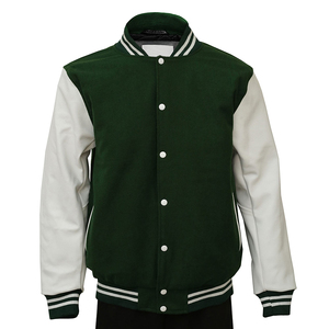 Sustainable Men College Varsity Jacket Breathable and Comfortable Cotton <b>Fabric</b> Custom Embroidery Logo Baseball Jacket for Men - Product Image 1