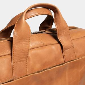 Sacoche pour ordinateur portable en cuir véritable personnalisée, sac de bureau de luxe fait à la main avec organisateur, fermeture éclair supérieure et poche, léger - Product Image 5