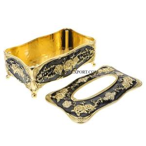 Support de rangement de mouchoirs en aluminium et marbre pour la décoration de table Meilleure vente Porte-papier de soie de mariage fait main au design unique - Product Image 2